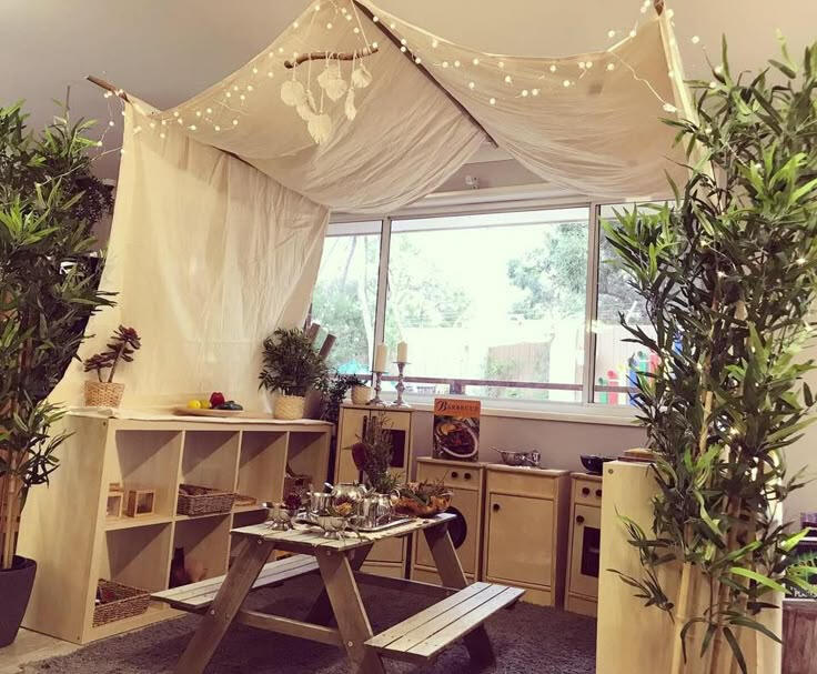 Calm, nature-inspired learning environment at The Bloom Room boutique nursery